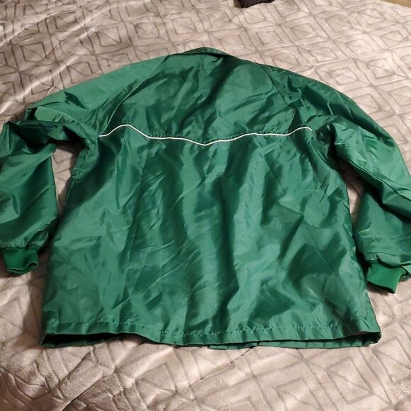 Vintage Swingster Jacket Mens Large Green Beige Full Zip Made in USA 80's Farm - Picture 7 of 8